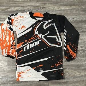 Thor Kids Black and Orange Jersey